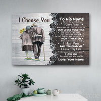 Thumbnail for Personalized Couple I Choose You Family Love Canvas Print Wall Art - Matte Canvas