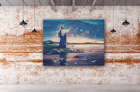 Thumbnail for Custom Canvas Jesus Standing By Sea