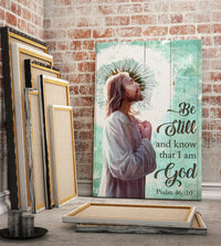 Thumbnail for Custom Canvas Jesus Dandelion Be Still and Know That I Am God Canvas