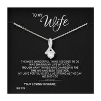 Thumbnail for Custom Name To My Wonderful Wife 14k White Gold Pendant Chain Necklace Jewelry Gift for Girlfriend Wife Fiancee Woman Mother day