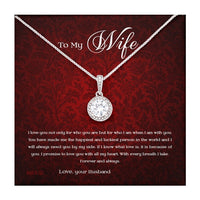 Thumbnail for Custom To My Wife I Love You Not Only For Who You Are 14k White Gold Pendant Necklace Jewelry Gift For Wife Mother day