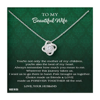 Thumbnail for Custom To My Beautiful Wife Always Remember 14k White Gold Pendant Necklace Jewelry Gift For Wife Mother day