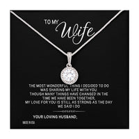 Thumbnail for Custom Name To My Wonderful Wife 14k White Gold Pendant Chain Necklace Jewelry Gift for Girlfriend Wife Fiancee Woman Mother day