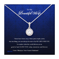 Thumbnail for Custom To My Beautiful Wife Times Have Been Crazy 14k White Gold Pendant Necklace Jewelry Gift For Wife Mother day