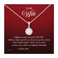 Thumbnail for Custom To My Wife Remember How Much I Love You 14k White Gold Pendant Necklace Jewelry Gift for Wife Mother day