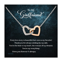 Thumbnail for Custom To My Girlfriend Every Love Story Is Beautiful 14k White Gold Pendant Necklace Jewelry Gift For Girlfriend Mother day