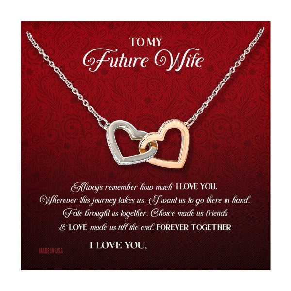 Custom Name To My Future Wife Always Remember How Much I Love You 14k White Gold Pendant Necklace Jewelry Gift For Wife Mother day