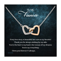 Thumbnail for Custom To My Fiancée Every Love Story Is Beautiful 14k White Gold Pendant Necklace Jewelry Gift For Fiancée Mother day