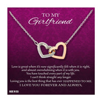 Thumbnail for Custom To My Girlfriend I Love You 14k White Gold Pendant Necklace Jewelry Gift For Girlfriend Mother day