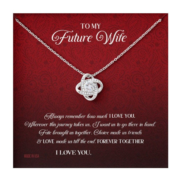 Custom Name To My Future Wife Always Remember How Much I Love You 14k White Gold Pendant Necklace Jewelry Gift For Wife Mother day