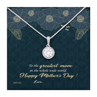 Thumbnail for Custom Greatest Mom Mothers Day Ideas 14k White Gold Pendant Chain Necklace Jewelry Gifts For Mom Wife Grandma Auntie
