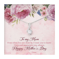 Thumbnail for Custom Happy Mother Day Style 01 14k White Gold Interlocking Heart Pendant Necklace Jewelry Gifts For Mom Wife Grandma Auntie