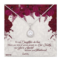 Thumbnail for Custom Daughter In Law 02 Mothers Day Ideas 14k White Gold Interlocking Heart Pendant Necklace Jewelry Gifts For Mom Wife Grandma Auntie