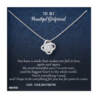 Thumbnail for Custom To My Beautiful Girlfriend You're Everything I Need 14k White Gold Pendant Necklace Jewelry Gift For Girlfriend Mother day