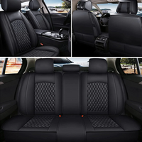 Thumbnail for Custom Text For Seat Covers 5 Seats Full Set, Custom Fit For Your Cars, Leatherette Automotive Seat Cushion Protector Universal Fit, Vehicle Auto Interior Decor MA13988