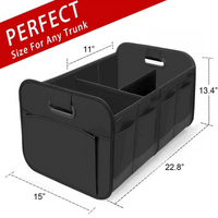 Thumbnail for Custom Text For Car Trunk Organizer Storage, Compatible with All Cars, Reinforced Handles, Collapsible Multi, Compartment Car Organizers, Foldable and Waterproof, 600D Oxford Polyester SA12995