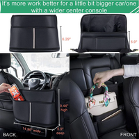 Thumbnail for Car Purse Holder for Car Handbag Holder Between Seats Premium PU Leather, Custom fit for Acura, Auto Driver Or Passenger Accessories Organizer, Hanging Car Purse Storage Pocket Back Seat Pet Barrier