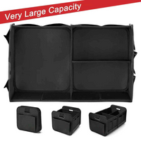 Thumbnail for Custom Text For Car Trunk Organizer Storage, Compatible with All Cars, Reinforced Handles, Collapsible Multi, Compartment Car Organizers, Foldable and Waterproof, 600D Oxford Polyester VE12995