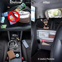 Thumbnail for Custom Text For Car Purse Holder for Car Handbag Holder Between Seats Premium PU Leather, Compatible with All Cars, Auto Driver Or Passenger Accessories Organizer, Hanging Car Purse Storage Pocket Back Seat Pet Barrier SA11991