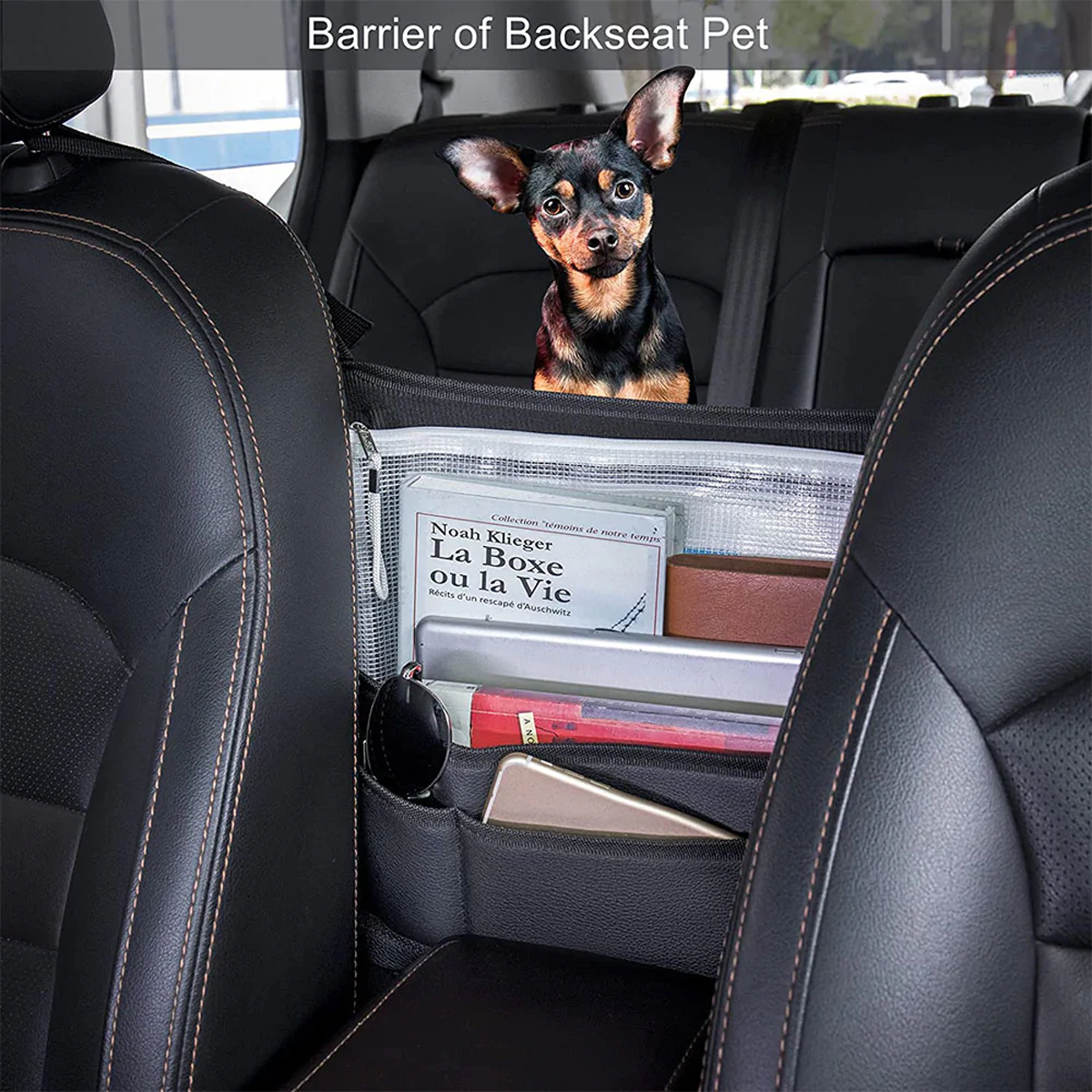 Custom Text For Car Purse Holder for Car Handbag Holder Between Seats Premium PU Leather, Compatible with All Cars, Auto Driver Or Passenger Accessories Organizer, Hanging Car Purse Storage Pocket Back Seat Pet Barrier CH11991