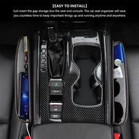 Thumbnail for Car Seat Gap Filler Organizer, Multifunctional Pu Leather Console Side Pocket Organizer For Cellphones, Cards, Wallets, Keys