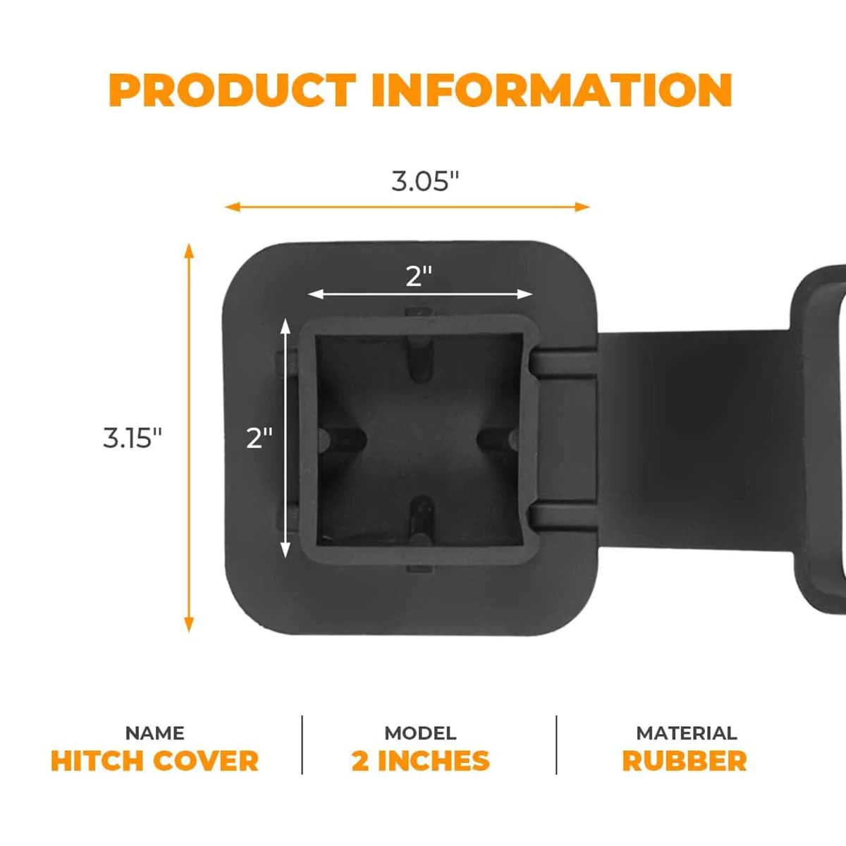 Custom Text For Trailer Hitch Cover, Compatible with All Cars, 2 Pack 2 Inch Receiver Hitch Plug Insert Tube Hitch Plug Trailer Hitch Plug Receiver Tube Cover CC13987