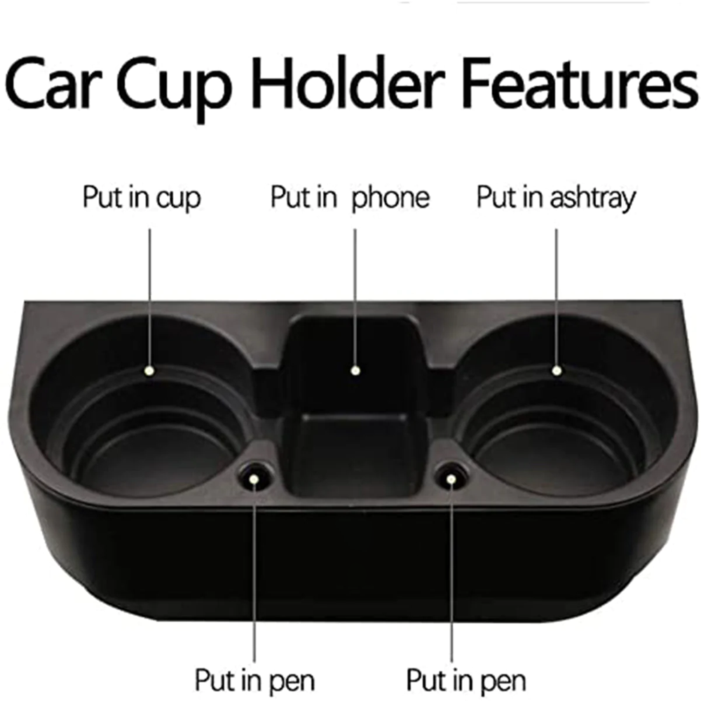 Custom Text Cup Holder Portable Multifunction, Cup Holder Expander for Car, Vehicle Seat Cup Cell Phone Drinks Holder Box Car Interior Organizer