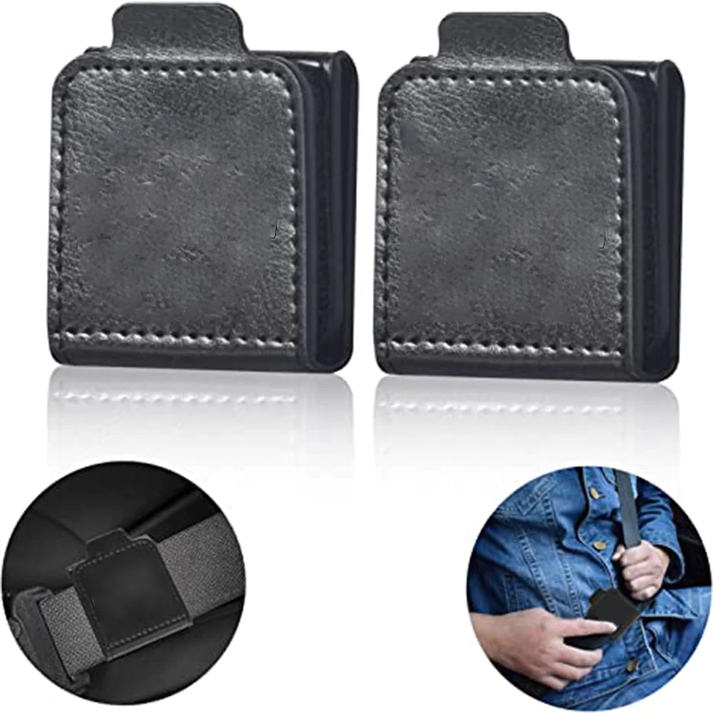 Custom Logo Seatbelt Adjuster, Seat Belt Clip For Adults, Universal Comfort Shoulder Neck Strap Positioner Locking Clip Protector, Set of 2