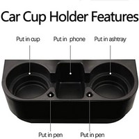 Thumbnail for Cup Holder Portable Multifunction, Custom fit for Car, Cup Holder Expander for Car, Vehicle Seat Cup Cell Phone Drinks Holder Box Car Interior Organizer