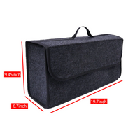 Thumbnail for Custom Text For Soft Felt Car Bag Organizer, Compatible with All Cars, Folding Car Storage Box Non Slip Fireproof Car Trunk Organizer HA12990