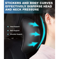 Thumbnail for Custom Text For For Thickened Foam Car Neck Pillow, Compatible with All Cars, Soft Leather Headrest (2 Pieces) for Driving Home Office JE13990