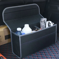 Thumbnail for Custom Text For Soft Felt Car Bag Organizer, Compatible with All Cars, Folding Car Storage Box Non Slip Fireproof Car Trunk Organizer HA12990