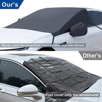 Thumbnail for Custom Logo Car Windshield Snow Cover, Large Windshield Cover for Ice and Snow Frost with Removable Mirror Cover Protector, Wiper Front Window Protects Windproof UV Sunshade Cover