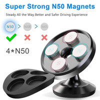 Thumbnail for Custom Logo Magnetic Phone Mount, Super Strong Magnet with 4 Metal Plate, 360° Rotation, Set of 2