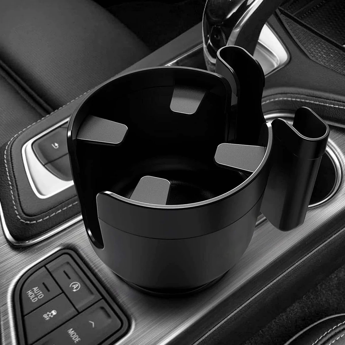 Custom Logo Car Cup Holder 2-in-1,  Car Cup Holder Expander Adapter with Adjustable Base, Car Cup Holder Expander Organizer with Phone Holder