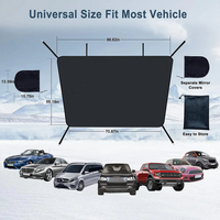 Thumbnail for Custom Logo Car Windshield Snow Cover, Large Windshield Cover for Ice and Snow Frost with Removable Mirror Cover Protector, Wiper Front Window Protects Windproof UV Sunshade Cover