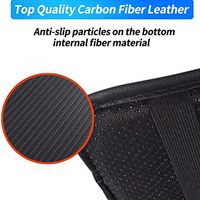 Thumbnail for Custom Text For Center Console Pad, Compatible with All Cars, Carbon Fiber PU Leather Auto Armrest Cover Protector, Waterproof Car Armrest Seat Box Cover LM13991