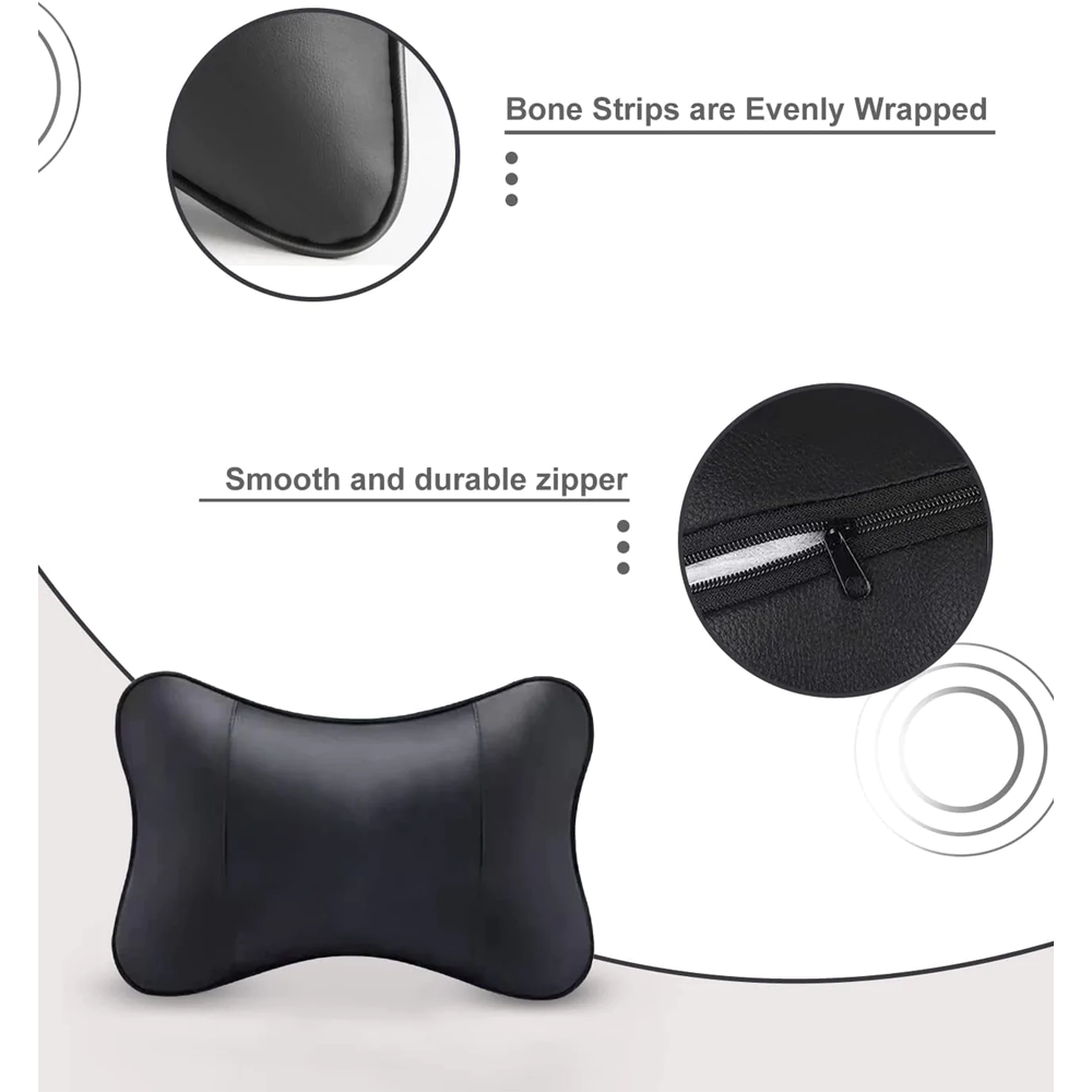 Custom Text For For Thickened Foam Car Neck Pillow, Compatible with All Cars, Soft Leather Headrest (2 Pieces) for Driving Home Office MT13990