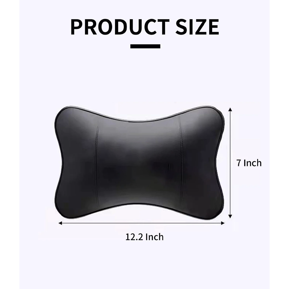 Custom Text For For Thickened Foam Car Neck Pillow, Compatible with All Cars, Soft Leather Headrest (2 Pieces) for Driving Home Office HY13990