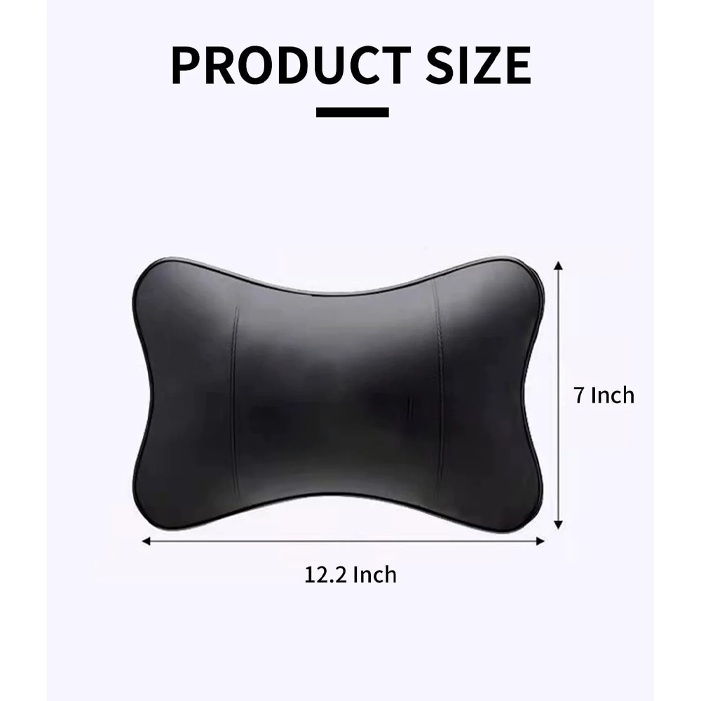 Custom Text For For Thickened Foam Car Neck Pillow, Compatible with All Cars, Soft Leather Headrest (2 Pieces) for Driving Home Office CA13990