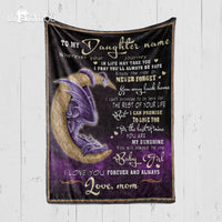 Thumbnail for Personalized Gift For Daughter Custom Blanket Dragon From Mom To My Daughter - Quilt Blanket