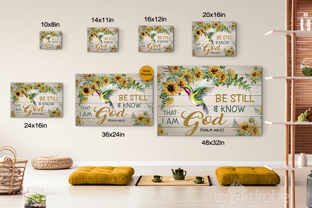 Be Still And Know That I Am God Canvas Print Wall Art - Matte Canvas 1