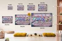 Thumbnail for Hummingbirds God Says You Are Canvas Print Wall Art - Matte Canvas