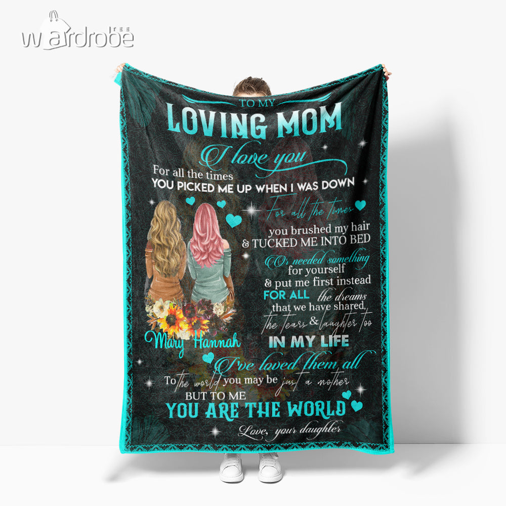 Personalized Mother's Day Gift Custom Blanket From Daughter To My Loving Mom